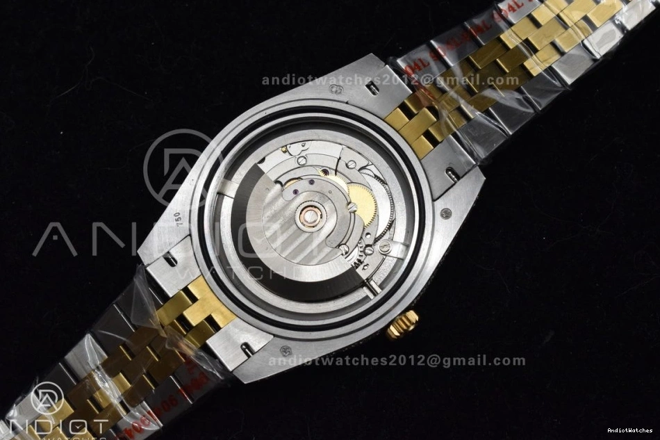 Gold Dial DateJust Tone 2 1196 Best Roman 41mm TWD Flexible Diamond Yellow Version 0727
